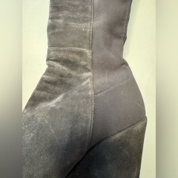 Stuart Weitzman Demiswoon OTK Suede Wedge Boots | Size 7 | Classic Over-The-Knee - Picture 7 of 10